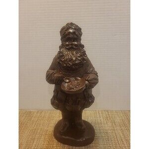 Vintage CHEF SANTA CLAUS FIGURINE Chocolate MOLD Inspired FAUX Chocolate
